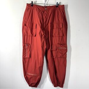 Rachel Paige Rust Red Cargo Jogger pants